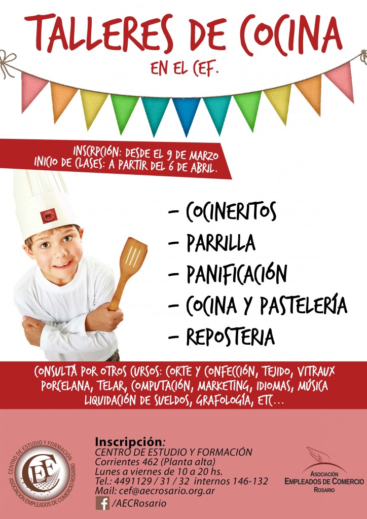 TALLERES DE COCINA en el CEF Asociación Empleados de Comercio de Rosario